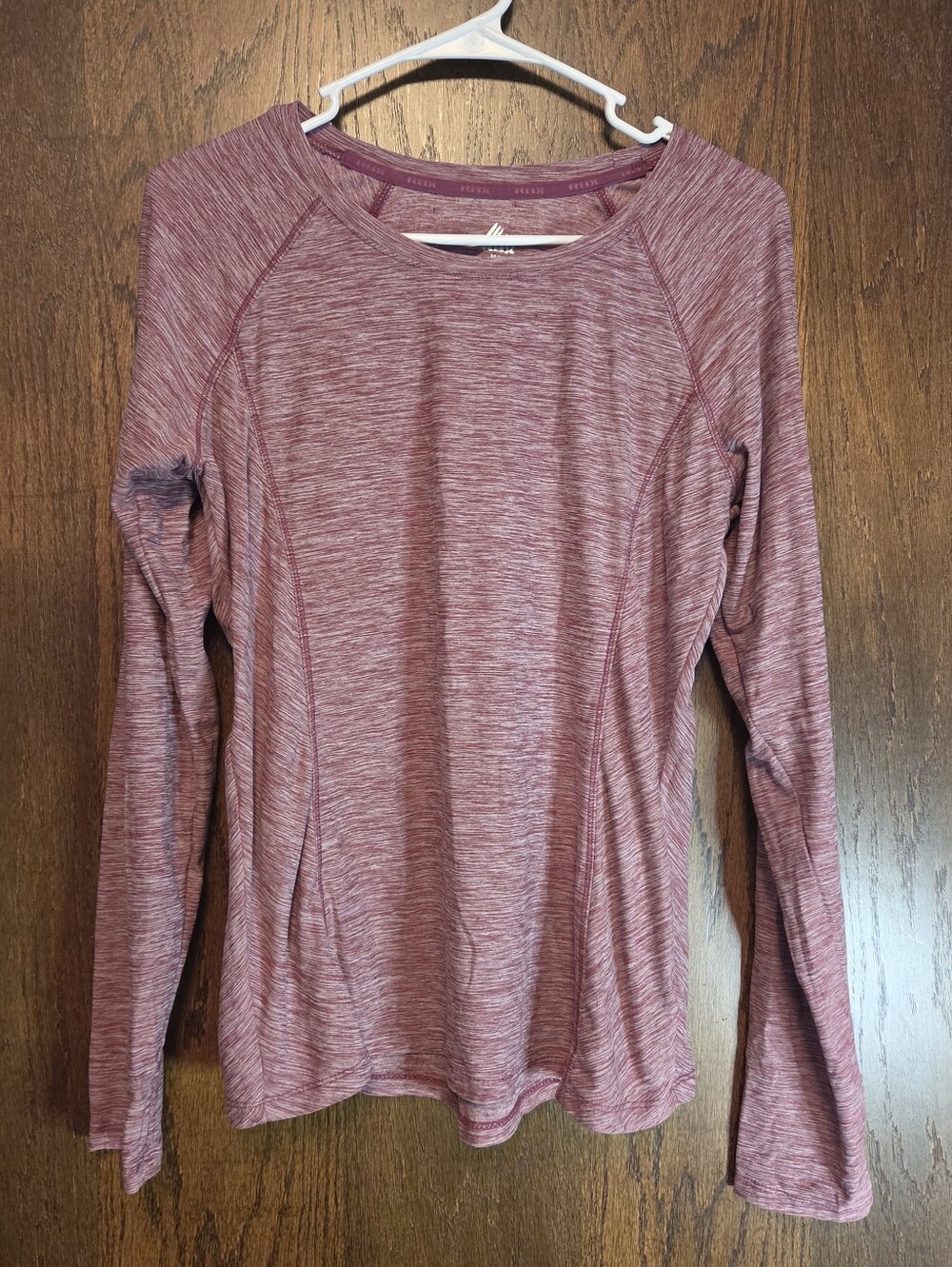 Reebok Long-Sleeve Active Top - Heathered Rose